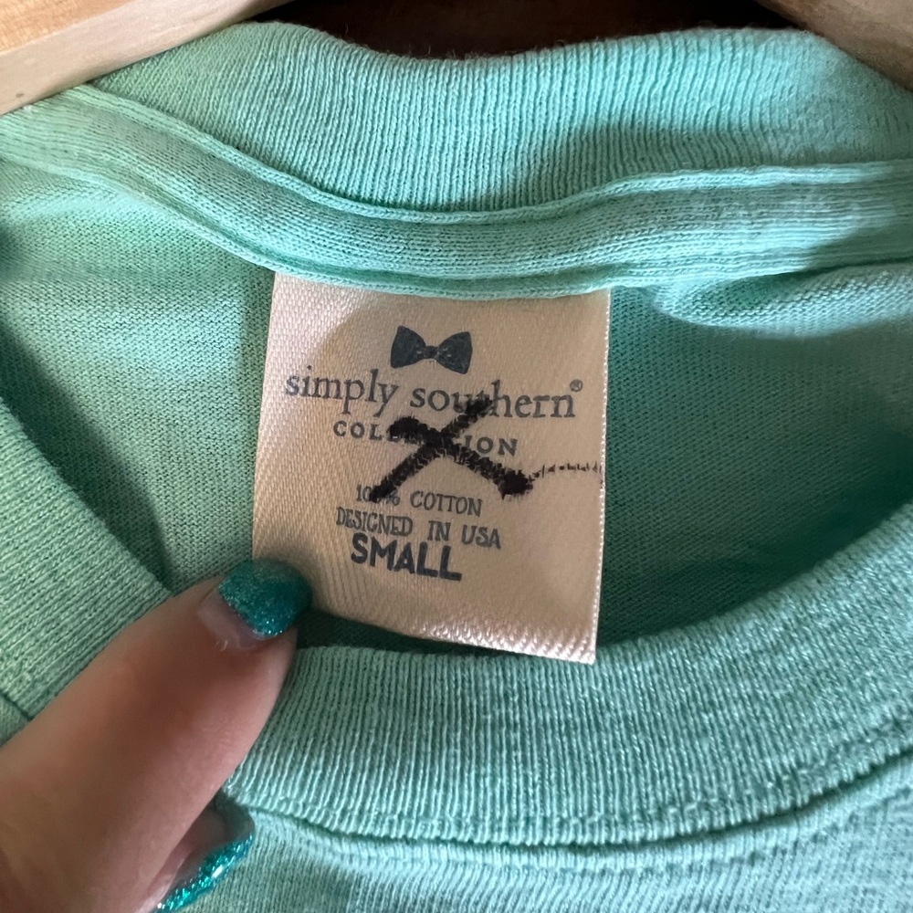 Simply Southern Mint Green Short Sleeve Tee - Picture 2 of 4